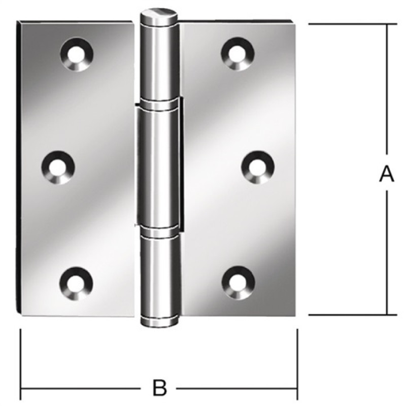 Türscharnier VA Edelstahl-Zylinder-Stift 90x85mm RF VORMANN Türscharnier VA Edelstahl-Zylinder-Stift 90x85mm RF VORMANN