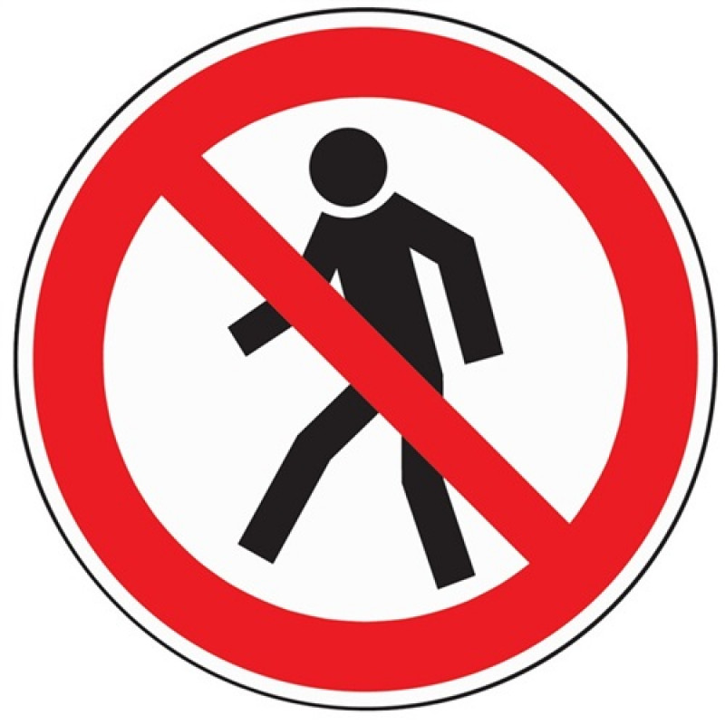 Schild Fußgänger verboten D200mm Kunststoff rot/schwarz Schild Fußgänger verboten D200mm Kunststoff rot/schwarz