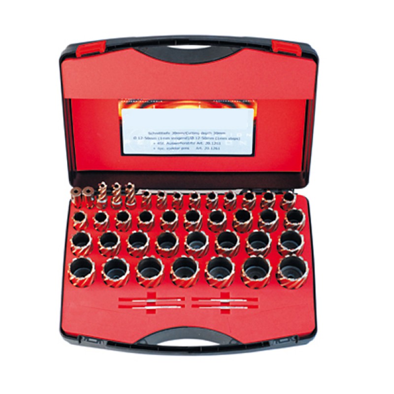 Set DELUXE 39 Stück Kernbohrer Hard-Line 40 Set DELUXE 39 Stück Kernbohrer Hard-Line 40