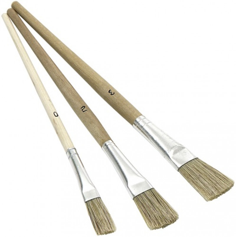 Emaillelackpinselset 3-tlg./Gr.0,2,3 helle Borste Weißbl.roh.Holzstiel Emaillelackpinselset 3-tlg./Gr.0,2,3 helle Borste Weißbl.roh.Holzstiel