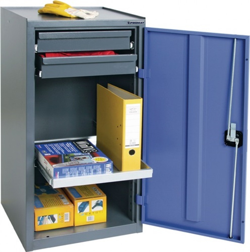 Werkzeug-/Beistellschrank H1000xB500xT500mm 2 Schubl.,1 BD grau/blau NCS PROMAT Werkzeug-/Beistellschrank H1000xB500xT500mm 2 Schubl.,1 BD grau/blau NCS PROMAT