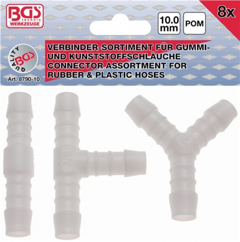 Schlauchverbindersortiment LW 10 8tlg.BGS