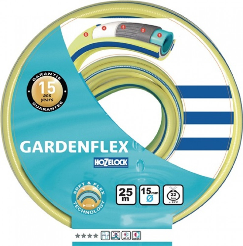 Gartenwasserschlauch Gardenflex L.25m ID 19mm AD 25,9mm Rl. Gartenwasserschlauch Gardenflex L.25m ID 19mm AD 25,9mm Rl.