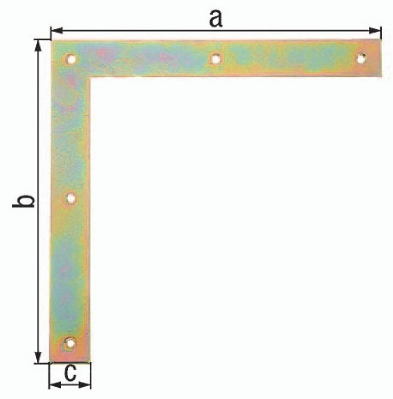 Tor-Winkel B.40mm L.300 x 300mm STA galv.gelb verz.GAH Tor-Winkel B.40mm L.300 x 300mm STA galv.gelb verz.GAH