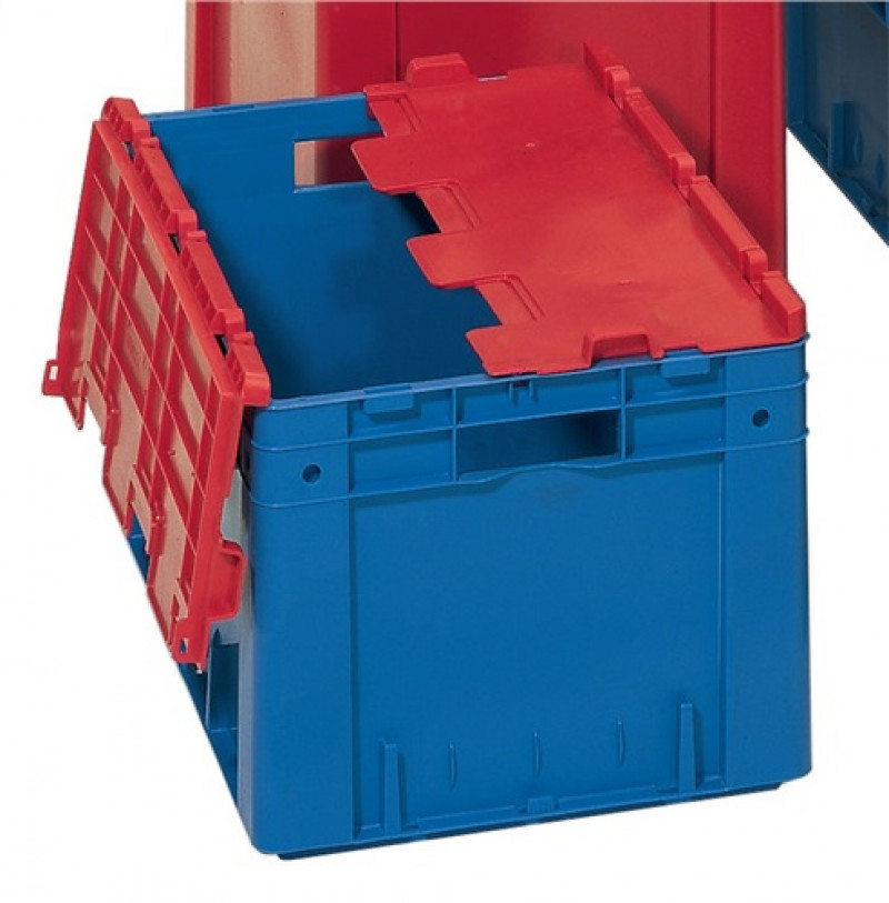 Klappdeckel PP L600xB400mm grau m.Scharnier 4St./Karton LA-KA-PE Klappdeckel PP L600xB400mm grau m.Scharnier 4St./Karton LA-KA-PE