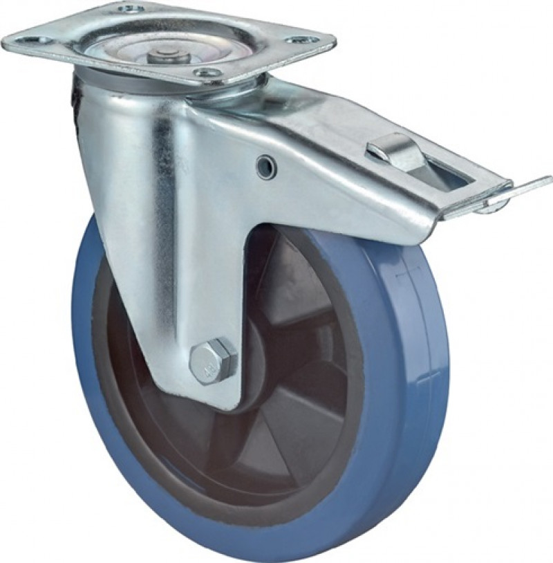 Lenkrolle D.160mm Trgf.300 kg m.Feststeller Ku.Platte L138xB109mm Lenkrolle D.160mm Trgf.300 kg m.Feststeller Ku.Platte L138xB109mm