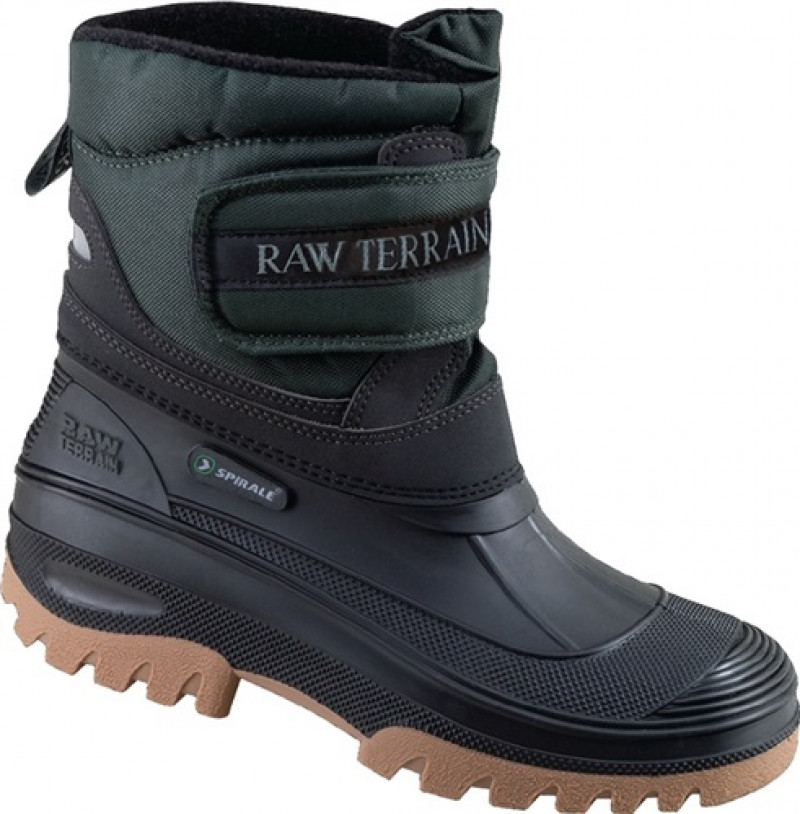 Winterstiefel Gr. 47 schwarz Nylon/PVC Webpelzfutter/Klettverschluss Spirale