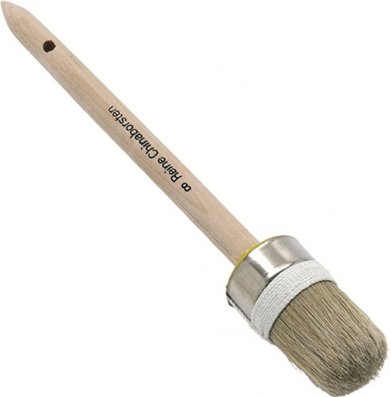 Ringpinsel Gr.14 Borsten-L.80mm 50mm helle Mischb.roh.Holzstiel NÖLLE