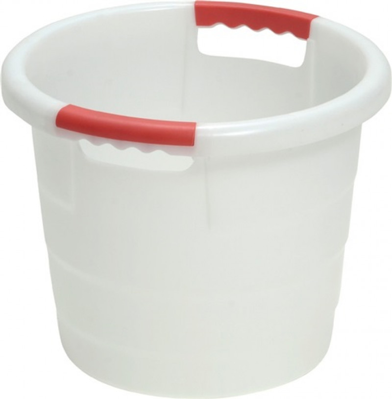 Kunststoffbehälter rd.30l PP natur D420xH350mm m.Durchfassgr.GRAF Kunststoffbehälter rd.30l PP natur D420xH350mm m.Durchfassgr.GRAF
