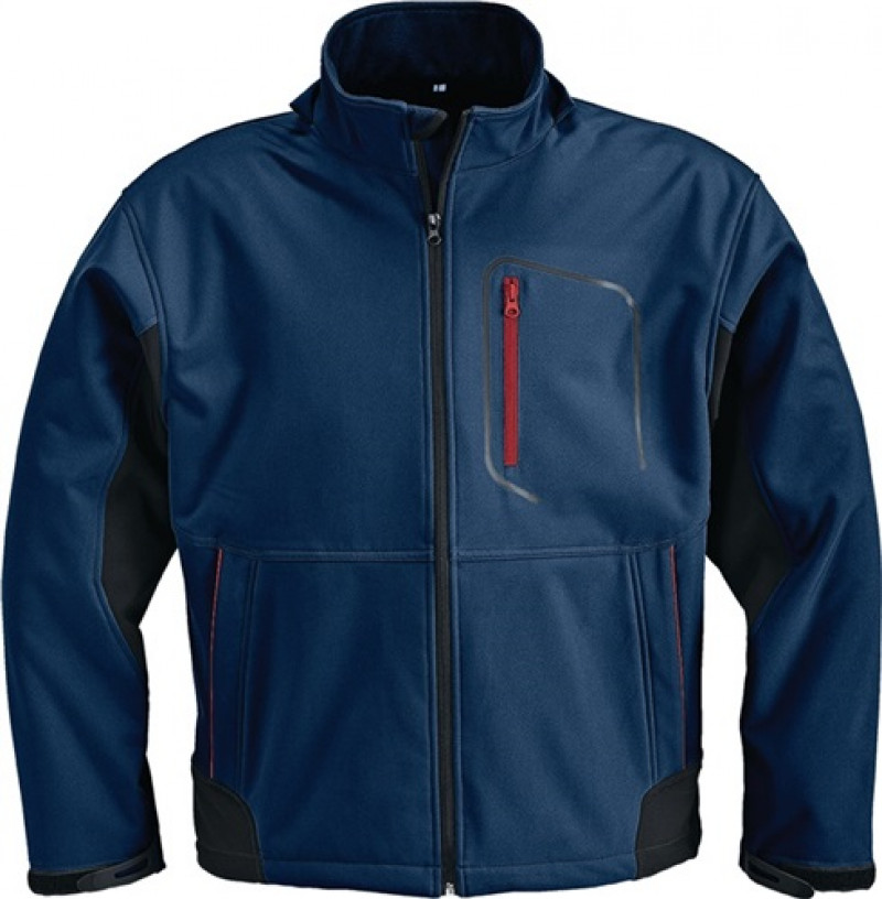 Softshelljacke Gr.XL marine/schwarz/rot 93% PES/7% EL Softshelljacke Gr.XL marine/schwarz/rot 93% PES/7% EL
