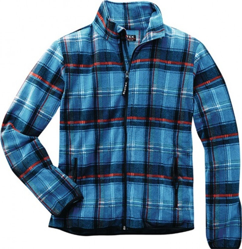 Fleecejacke Dolomit Gr.L blau-kariert 100%PES SCHEIBLER Fleecejacke Dolomit Gr.L blau-kariert 100%PES SCHEIBLER