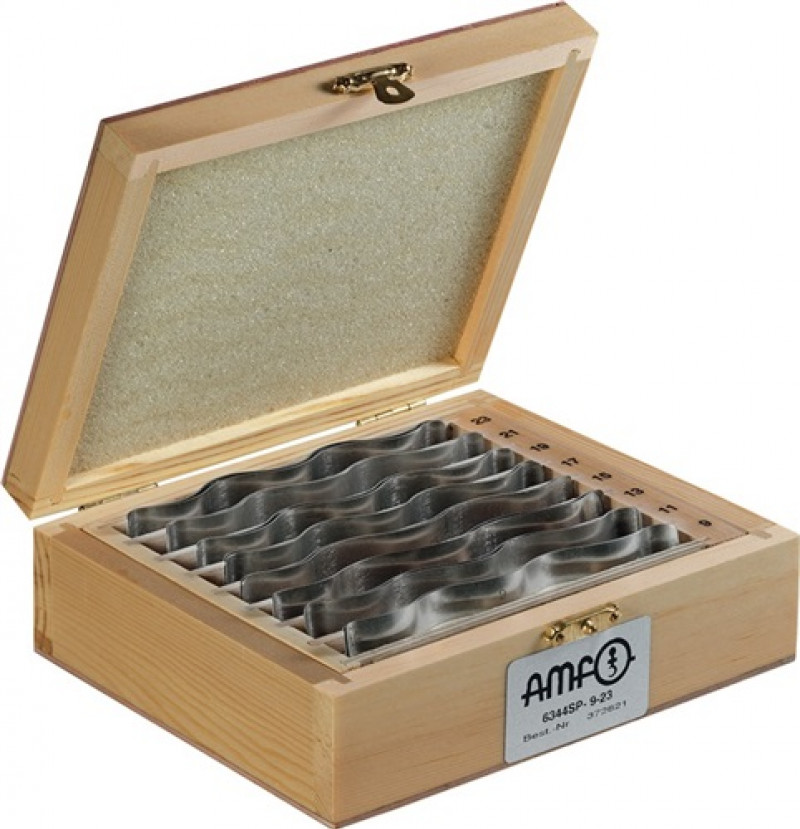 Parallelunterlagensatz Nr.6344SP 8 Paar 9-23mm wellenförmig AMF Parallelunterlagensatz Nr.6344SP 8 Paar 9-23mm wellenförmig AMF
