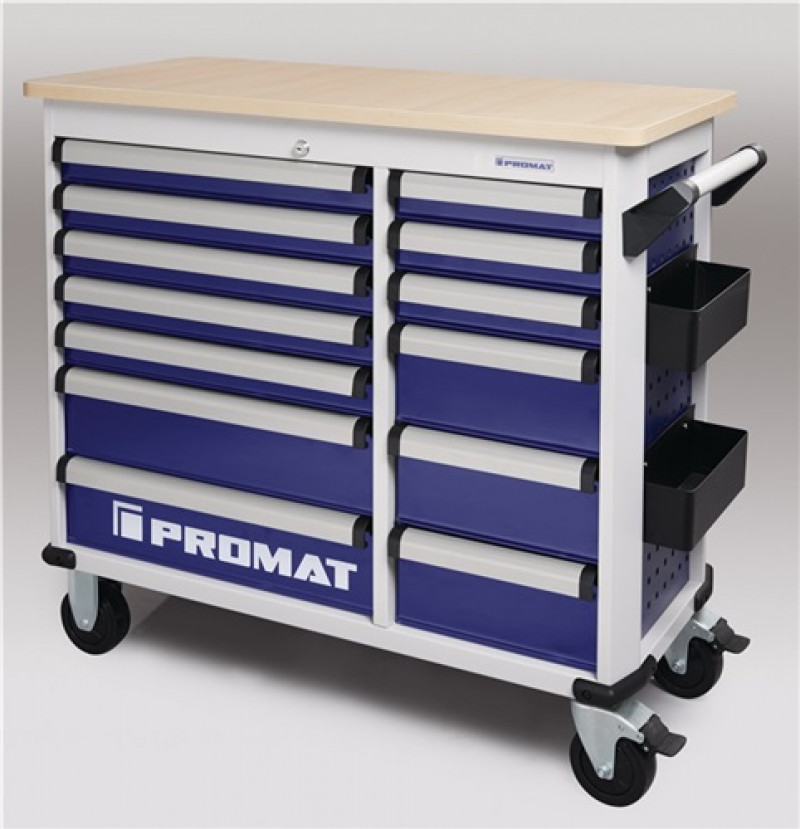 Rollwerkb. je 7Schubl. 568mm u.301mm 500kg belastb. BxHxT:1042x459x817mm Promat Rollwerkb. je 7Schubl. 568mm u.301mm 500kg belastb. BxHxT:1042x459x817mm Promat