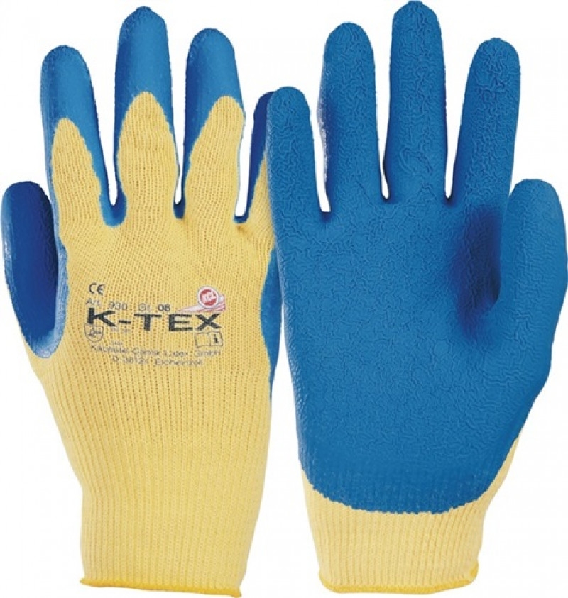 Schnittschutzhandschuhe K-TEX 930 Gr.10 blau/gelb EN 388 Kat.II 10 PA Schnittschutzhandschuhe K-TEX 930 Gr.10 blau/gelb EN 388 Kat.II 10 PA