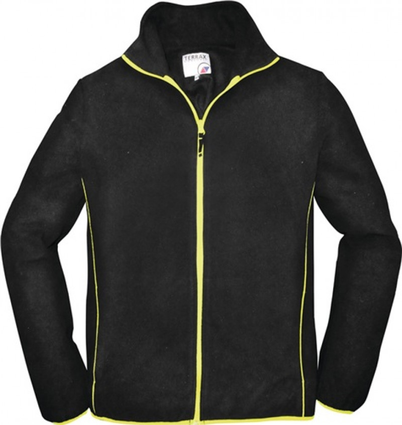 Herren Fleecejacke Gr.XXL schwarz/limette 100%PES Herren Fleecejacke Gr.XXL schwarz/limette 100%PES