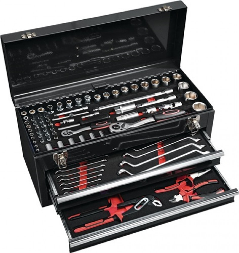 Werkzeugsortiment 97-tlg. im Metallkoffer 2 Schubl. NOW Werkzeugsortiment 97-tlg. im Metallkoffer 2 Schubl. NOW