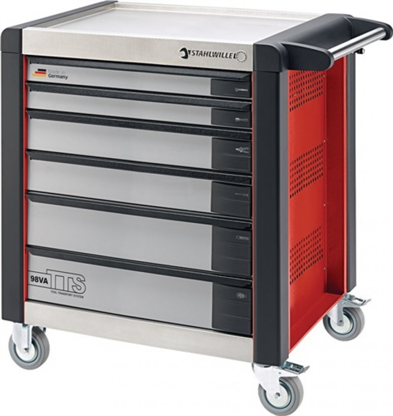 Werkstattwagen 98VA/6R 6 Schubl.rot L.740mm DC01A STAHLWILLE Werkstattwagen 98VA/6R 6 Schubl.rot L.740mm DC01A STAHLWILLE