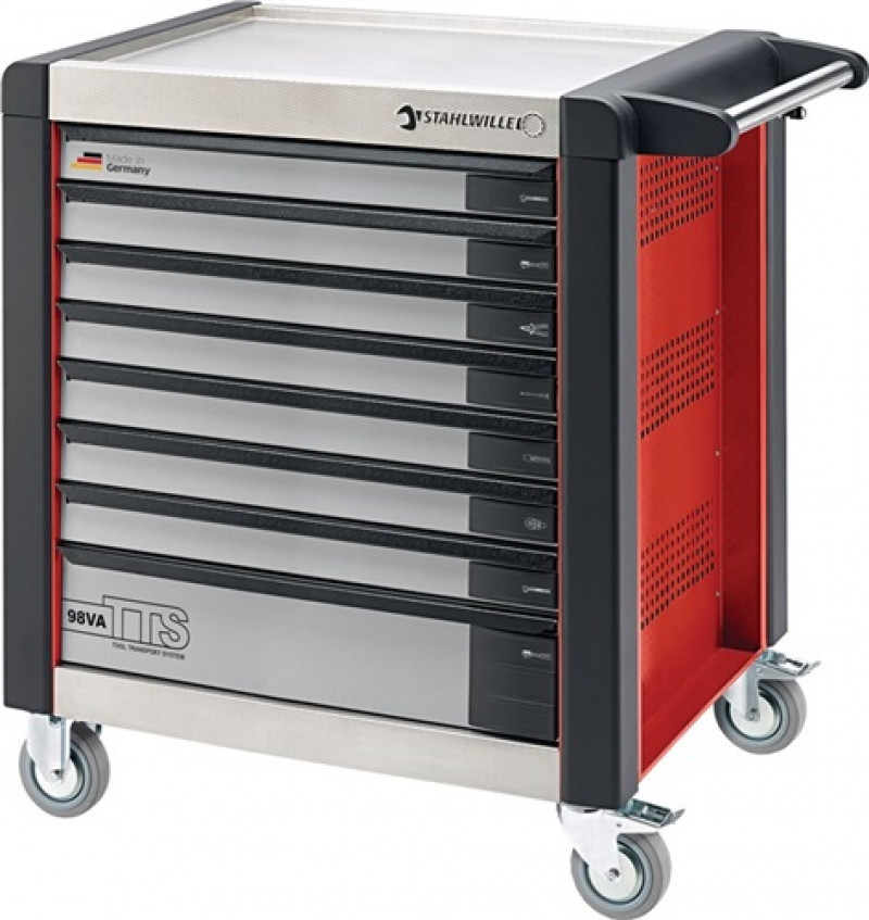 Werkstattwagen 98VA/8R 8 Schubl.rot L.740mm DC01A STAHLWILLE
