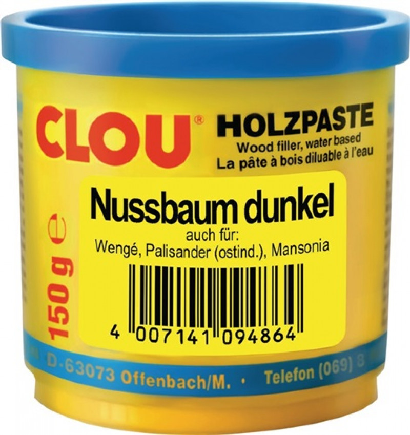 Holzpaste Farbe 13 nussbaum dunkel 150g Dose CLOU
