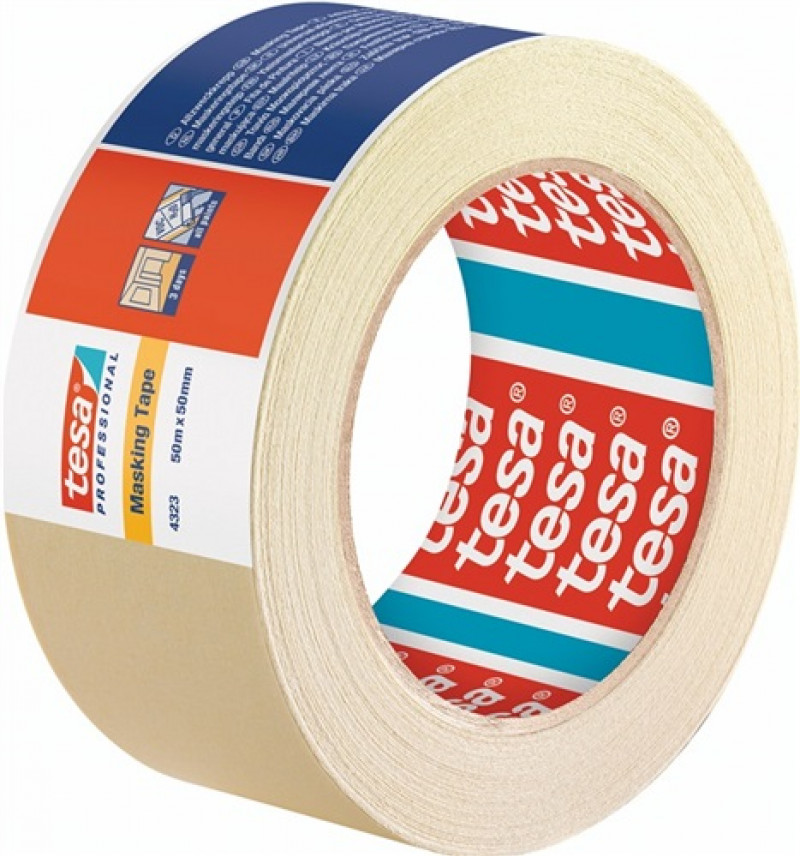 Kreppband 4323 leicht gekreppt hellbeige L.50m B.50mm Rl.TESA Kreppband 4323 leicht gekreppt hellbeige L.50m B.50mm Rl.TESA