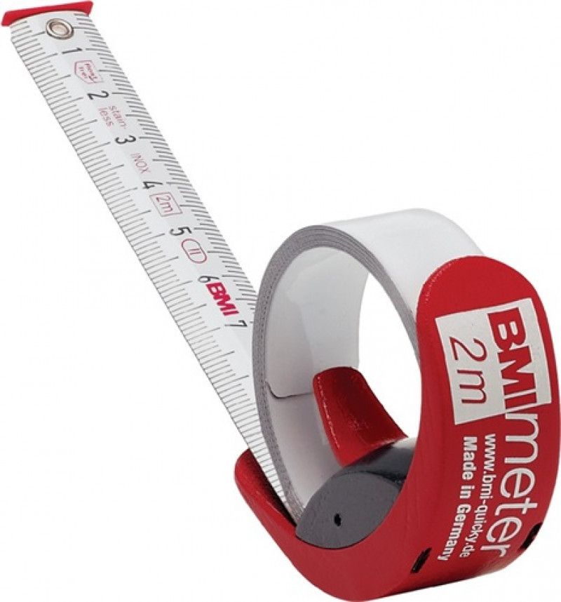 Taschenrollbandmaß BMImeter L.2m Band-B.16mm mm/cm EG II Ku.BMI Taschenrollbandmaß BMImeter L.2m Band-B.16mm mm/cm EG II Ku.BMI