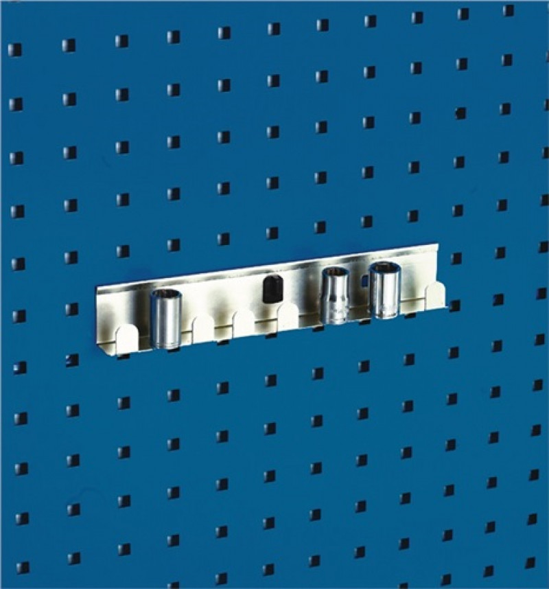 Steckschlüsselhalter B.270mm 8 Aufnahmen f.1/2 Zoll-Einsätze f.Lochplatten BOTT Steckschlüsselhalter B.270mm 8 Aufnahmen f.1/2 Zoll-Einsätze f.Lochplatten BOTT