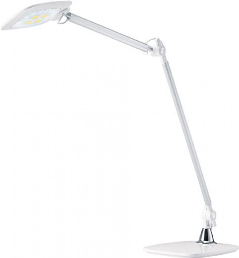 Schreibtischlampe Alu.weiß m.Standfuß m.LED