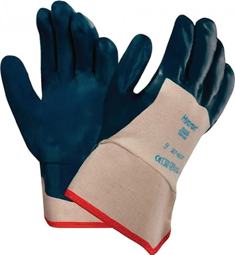 Handschuhe Hycron 27-607 Gr.10 blau BW-Jersey m.Nitril EN 388 Kat.II Ansell