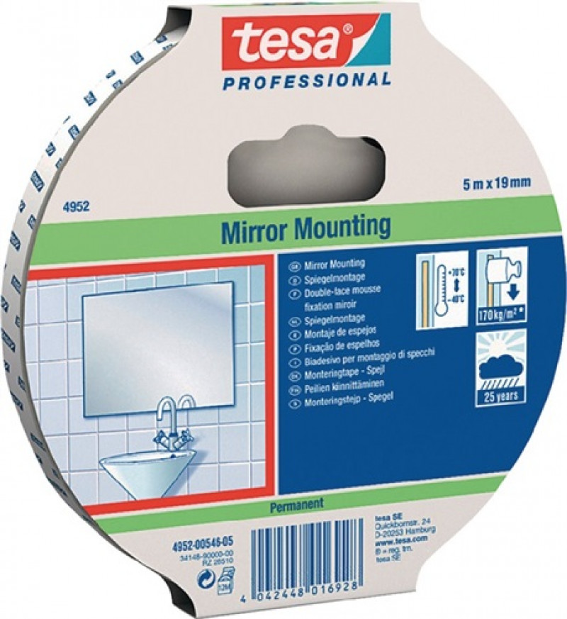 Doppelseitiges PE-Schaumklebeband tesafix® 4952 L.50m B.19mm weiß Rl. Doppelseitiges PE-Schaumklebeband tesafix® 4952 L.50m B.19mm weiß Rl.