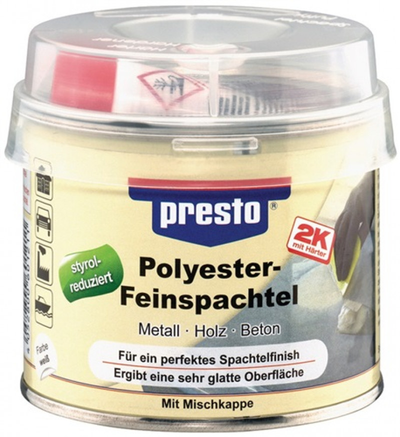 2K-Feinspachtel prestolith® weiß 250g Dose PRESTO 2K-Feinspachtel prestolith® weiß 250g Dose PRESTO