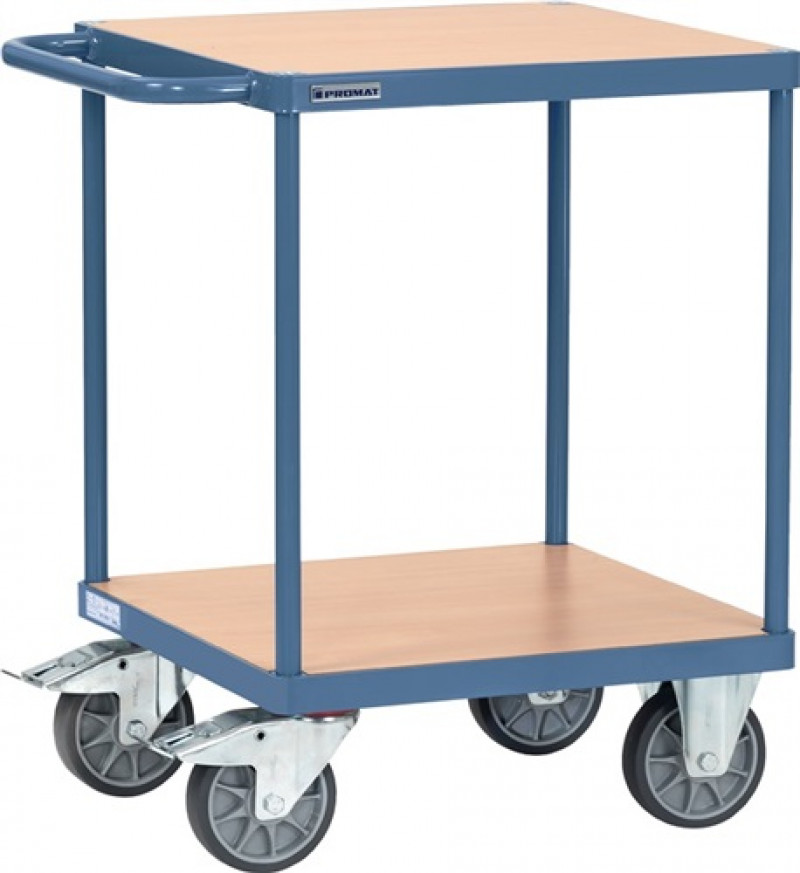 Tischwagen 2 Ladeflächen L600xB600mm taubenblau Trgf.500kg PROMAT Tischwagen 2 Ladeflächen L600xB600mm taubenblau Trgf.500kg PROMAT