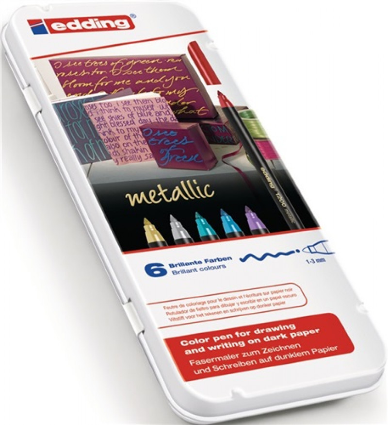 Fasermaler 1200 colourpen metallic farbig sortiert Strich-B.1-3mm Rundspitze Fasermaler 1200 colourpen metallic farbig sortiert Strich-B.1-3mm Rundspitze