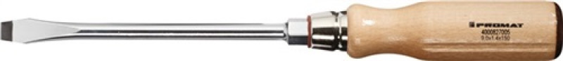 Schraubendreher Schlitz 9x150mm L.270mm 6-Kt.-Ansatz m.Lederkappe Holzheft Schraubendreher Schlitz 9x150mm L.270mm 6-Kt.-Ansatz m.Lederkappe Holzheft