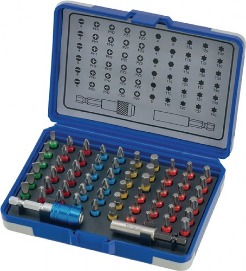 Bitsortiment 62tlg. Farbleitsystem 1/4Zoll PROMAT Bitsortiment 62tlg. Farbleitsystem 1/4Zoll PROMAT