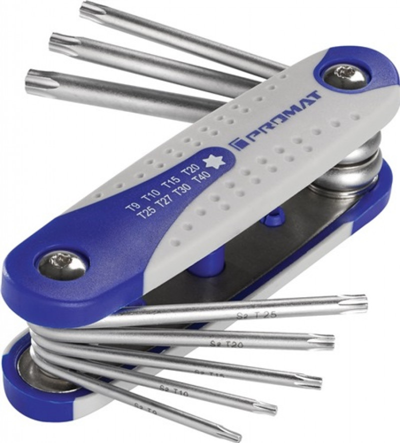 Schraubendrehersatz 8 teilig Handklapphalter T9 - T40 Promat Schraubendrehersatz 8 teilig Handklapphalter T9 - T40 Promat