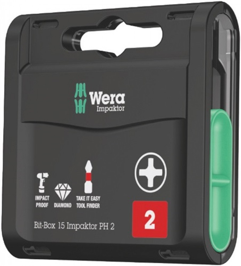 Bit-Box 15tlg. Impaktor DC PH 2 L. 25 mm C-6,3 in Ku.-Box Bit-Box 15tlg. Impaktor DC PH 2 L. 25 mm C-6,3 in Ku.-Box