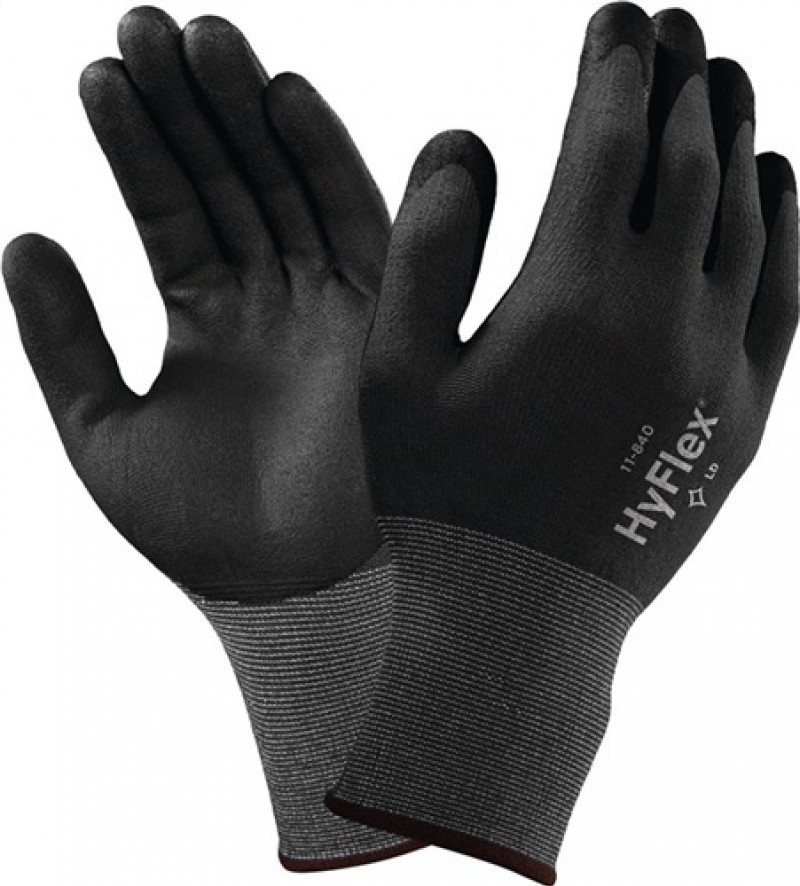 Handschuhe HyFlex 11-840 Gr.8 schwarz/grau Nylon-Spandex EN 388 Kat.II Handschuhe HyFlex 11-840 Gr.8 schwarz/grau Nylon-Spandex EN 388 Kat.II