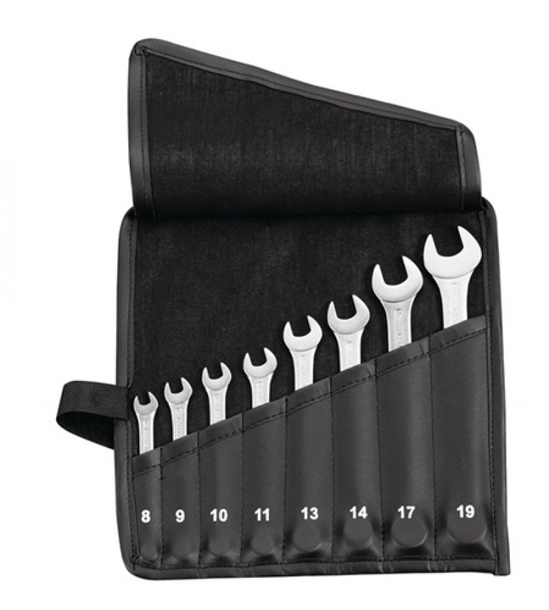 Ringmaulschlüsselsatz 12tlg.SW 6-22mm Form A CV-Stahl in Rolltasche PROMAT Ringmaulschlüsselsatz 12tlg.SW 6-22mm Form A CV-Stahl in Rolltasche PROMAT