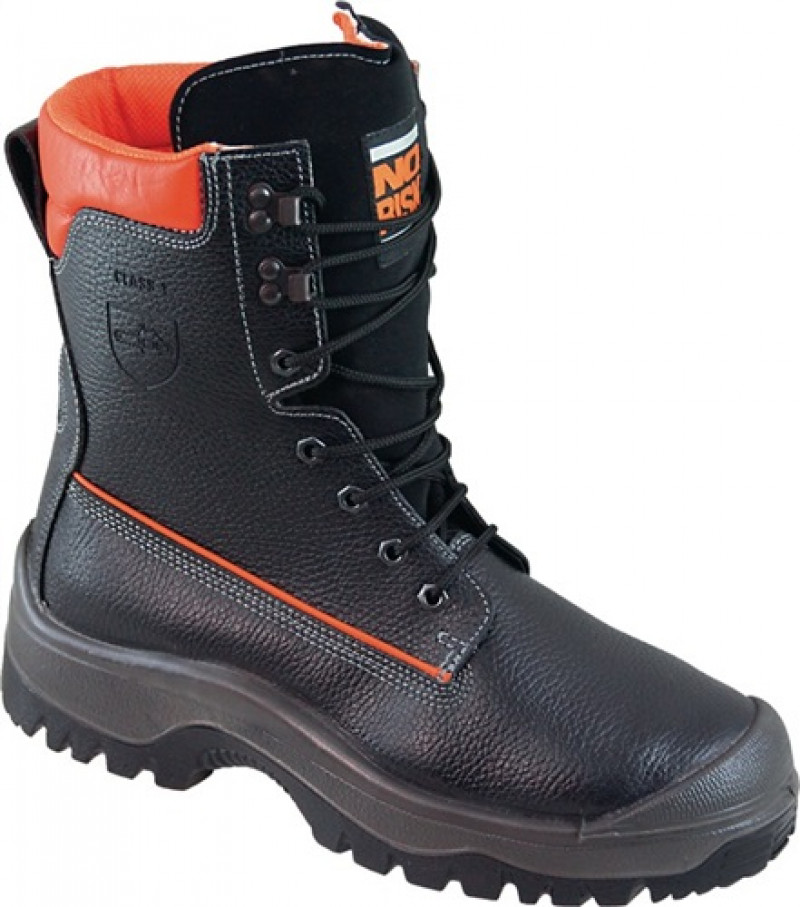 Forstsicherheitsstiefel NoRisk Gr.44 schwarz/orange Leder S3 EN20345/EN17249 Forstsicherheitsstiefel NoRisk Gr.44 schwarz/orange Leder S3 EN20345/EN17249