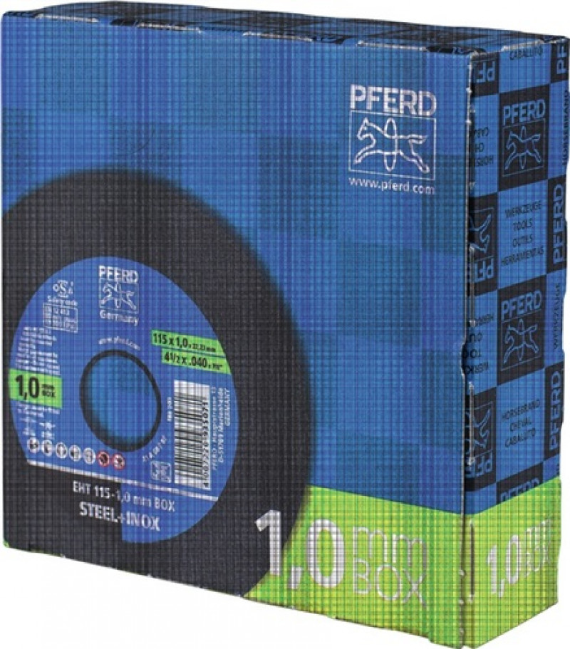 Trennscheibe STEELOX BOX D115x1mm ger.INOX Bohr.22,23mm 25er Box PFERD Trennscheibe STEELOX BOX D115x1mm ger.INOX Bohr.22,23mm 25er Box PFERD