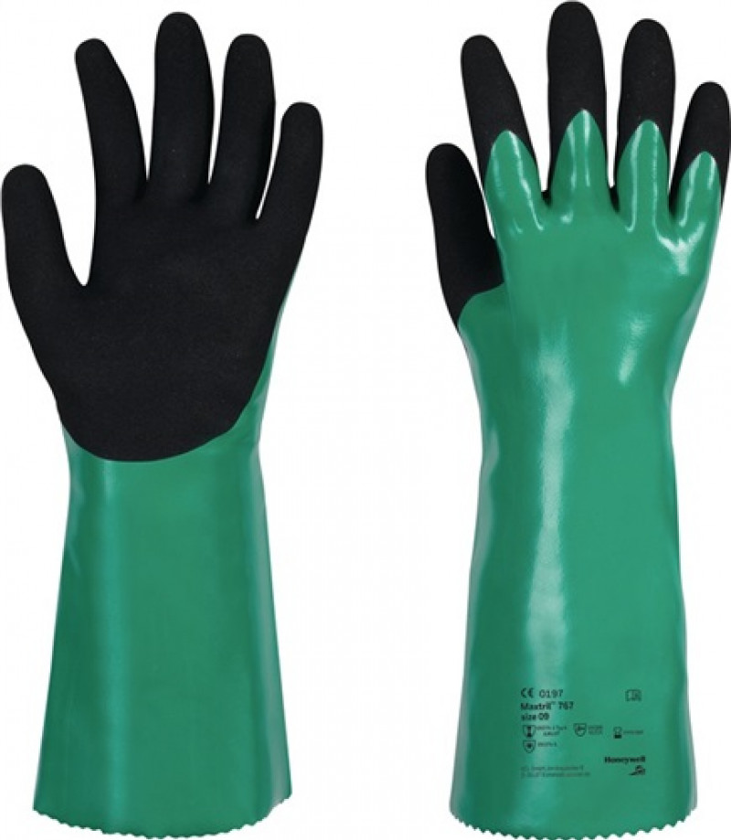 Schutzhandschuh Maxtril® 767 Gr.7 grün/schwarz EN388/EN374-1/EN374-5 Kat.III Schutzhandschuh Maxtril® 767 Gr.7 grün/schwarz EN388/EN374-1/EN374-5 Kat.III