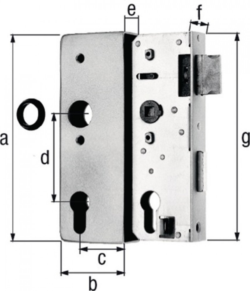 Schlosskasten schmal,m.Schloss Typ 2498 DIN L/R Maß A30xB60xC170mm Dornm.40mm Schlosskasten schmal,m.Schloss Typ 2498 DIN L/R Maß A30xB60xC170mm Dornm.40mm