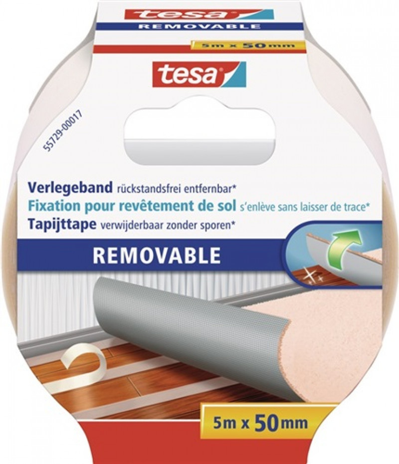 Doppelseitiges Verlegeband 55729 L.5m B.50mm Rl.TESA Doppelseitiges Verlegeband 55729 L.5m B.50mm Rl.TESA