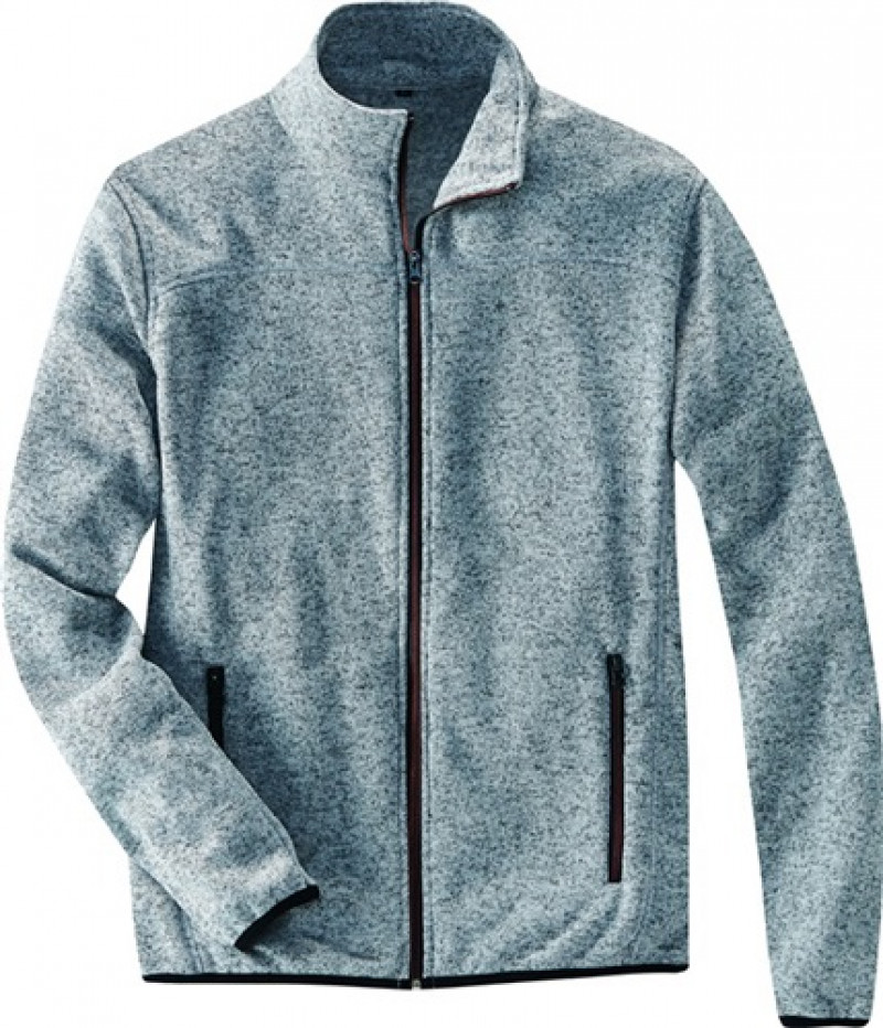 Strickjacke Active Gr. XL grau-meliert 100% PES 1 St. Scheibler