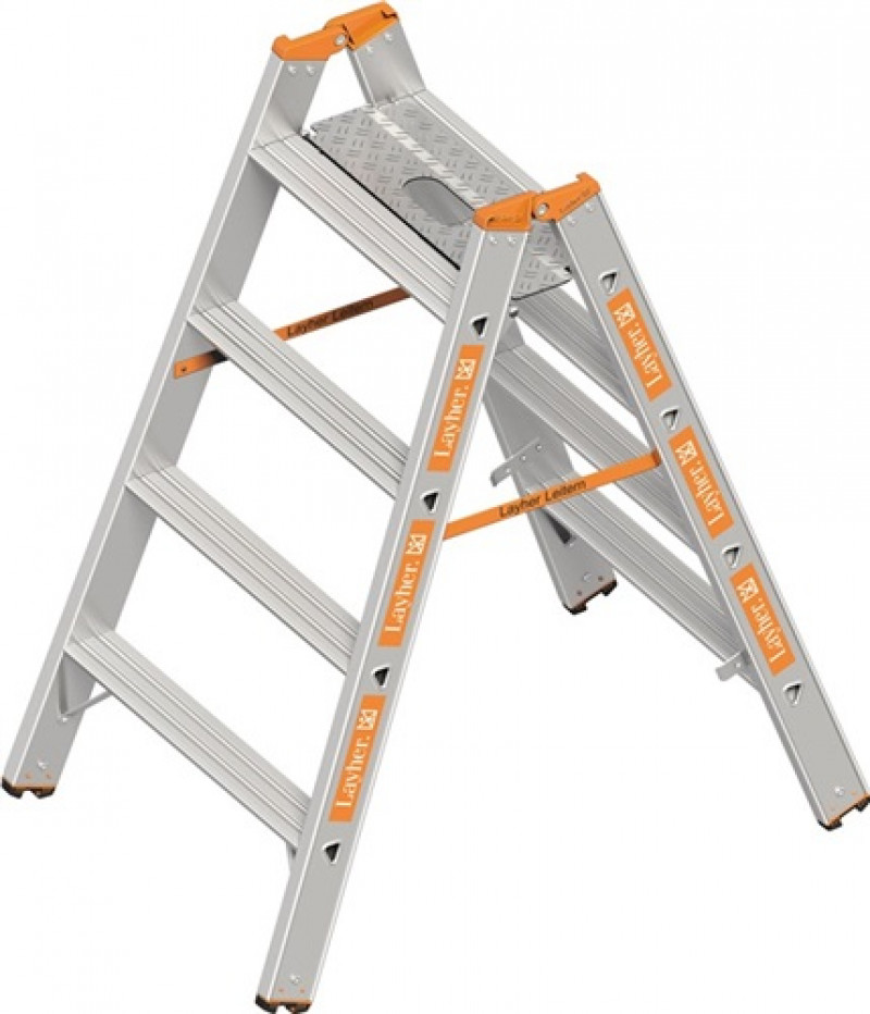 Schwerlasttritt Stufen 4 Plattformhöhe 950mm Alu.beids.begehbar LAYHER Schwerlasttritt Stufen 4 Plattformhöhe 950mm Alu.beids.begehbar LAYHER