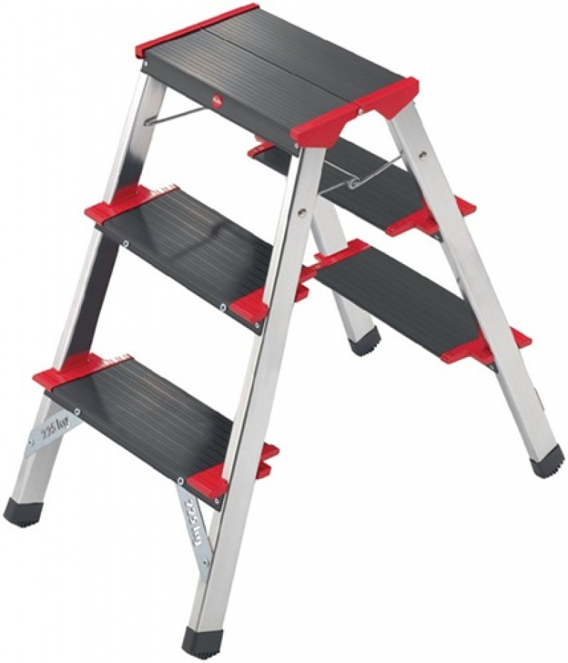 Klapptritt Stufen 2x3 Plattform-H.660mm Alu.m.Anti-Rutsch-Riffelung HAILO Klapptritt Stufen 2x3 Plattform-H.660mm Alu.m.Anti-Rutsch-Riffelung HAILO