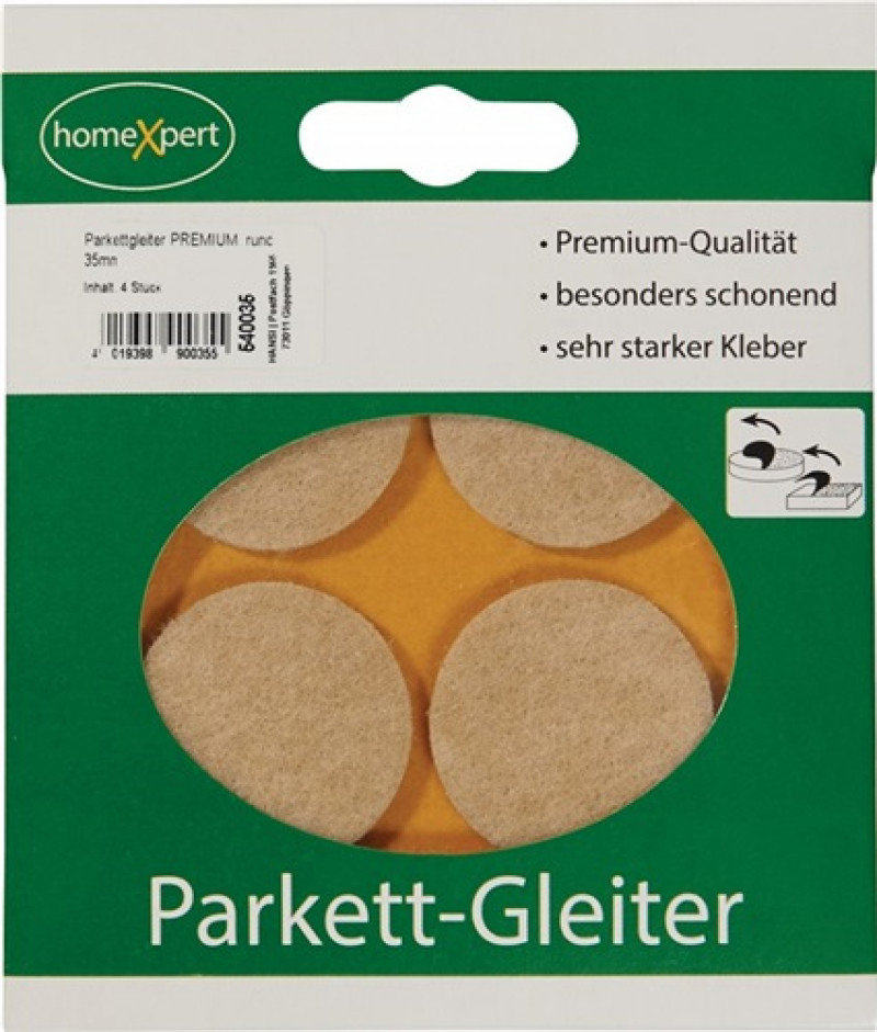 Parkettgleiter Premium 35mm Filz natur rd.selbstkl. Parkettgleiter Premium 35mm Filz natur rd.selbstkl.