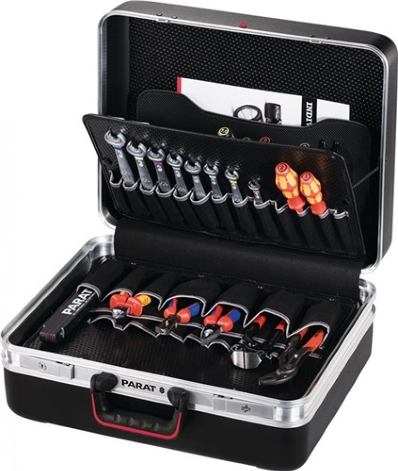 Schalenkoffer B470xT190xH360mm Doppel-Alu 34l X-ABS-Ku.Wkz.tafel u.Abdeckp.PARAT Schalenkoffer B470xT190xH360mm Doppel-Alu 34l X-ABS-Ku.Wkz.tafel u.Abdeckp.PARAT