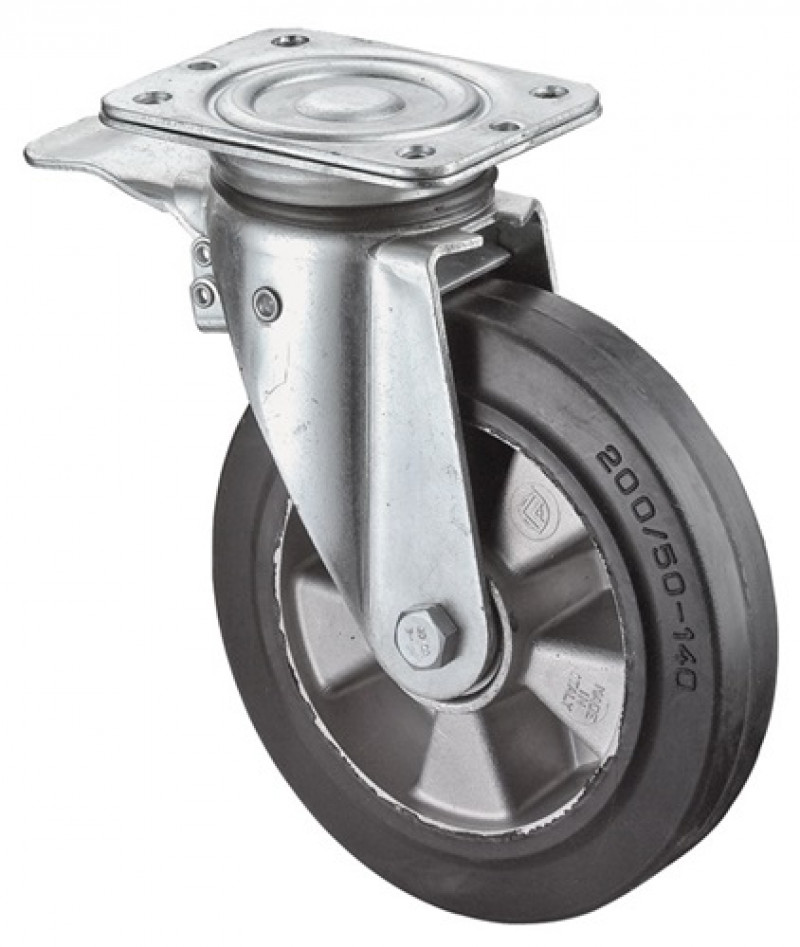 Schwerlast-Lenkrolle D.125mm Trgf.200kg m.Feststeller Gum.105mm 85mm Schwerlast-Lenkrolle D.125mm Trgf.200kg m.Feststeller Gum.105mm 85mm