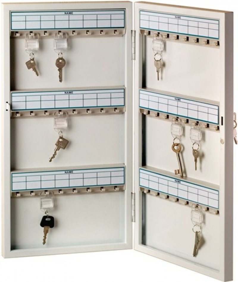 Schlüsselschrank 6750 H560xB280xT50mm 1-türig Zylinderschl.Anz.Hak.48 Schlüsselschrank 6750 H560xB280xT50mm 1-türig Zylinderschl.Anz.Hak.48